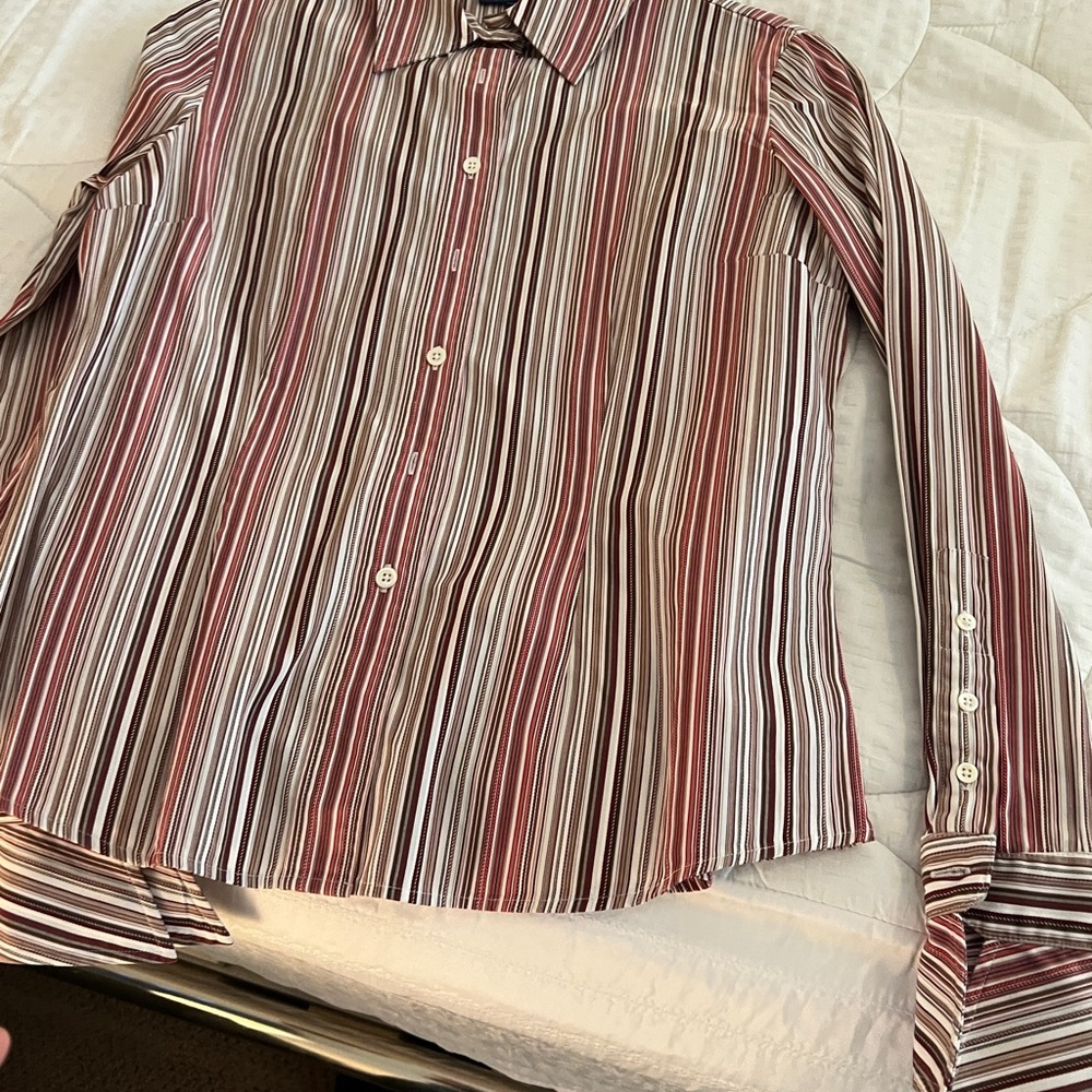Faconnable Brown Blouse Classic Top